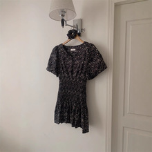 现货2025夏季新品韩国东大门法式桔梗风碎花松紧腰连衣裙女DY-635