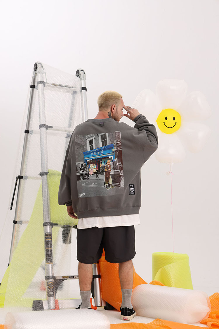 Men's Clothing round neck pullover sweater heavyweight high street original designer brand Japanese couple style _voghion.com
