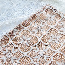 白色网纱蕾丝阳台窗帘纱帘布料婚庆拍照背景餐桌衣裙服装面料包邮