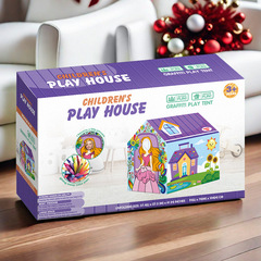 <創意禮物>室內diy塗鴉帳篷兒童玩具屋 跨境帳篷女孩玩具套裝批發