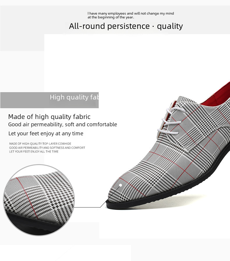 2023 Men's Fashion Business Casual Leather Shoes Lace-up Striped Barber Shoes Korean Style Foreign Trade Large Size Men's Shoes 48_vogvips.com