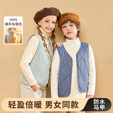 儿童羽绒马甲女童内穿保暖修身轻薄背心男宝宝新款外穿秋冬装坎肩