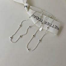 素创S925纯银小方块圆珠手链女轻奢高级感简约米粒转运珠叠戴手饰