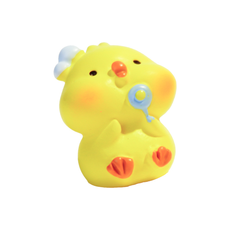 Pequeño pollo amarillo, accesorios de resina animal, decoración de micro paisaje, muñeca linda creativa, decoración de escritorio, decoración artesanal