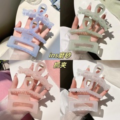 ドーパミンつや消しサメクリップヘッドドレスハイエンド大型ヘアピン女性のための 2025 新しい後頭部ヘアピン