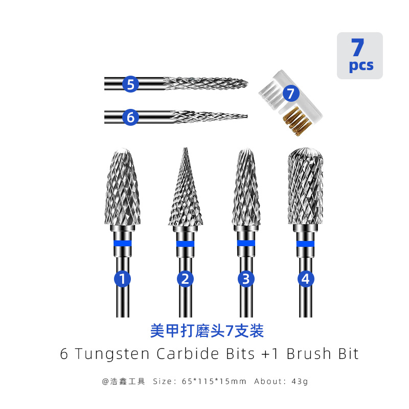 acero tungsteno uñas pulizando cabeza caja cerámica pulizante de piel muerta pretratamiento de eliminación de uñas pulizante herramienta de uñas