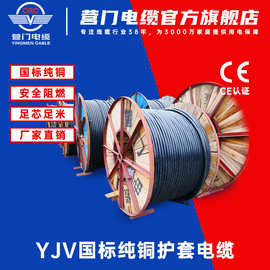 国标营门YJV0.6/1KV纯铜芯交联聚乙烯绝缘聚氯乙烯护套电力电缆