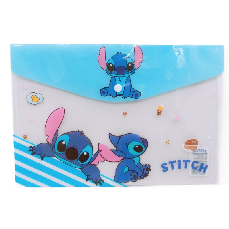 Comercio exterior A4 bolsas de archivos de PVC de hebilla Star Baby Stitch papel de prueba bolsa de almacenamiento de datos premios