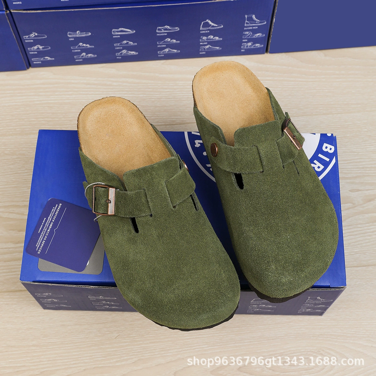 В наличии туфли в стиле Birkenstock из цельной воловьей кожи с пряжкой, женские закрытые тапочки на толстой подошве, уличная одежда, туфли Birkenstock унисекс.