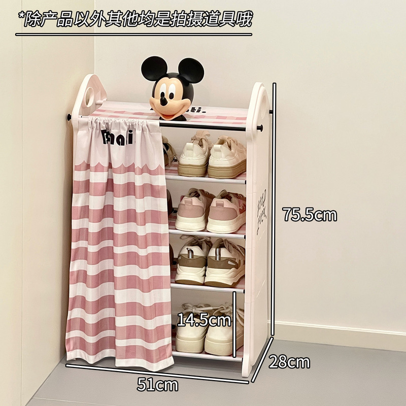 家庭用玄関用のシンプルな下駄箱、多層屋内省スペース靴ラック、寮賃貸住宅収納靴ラック|undefined