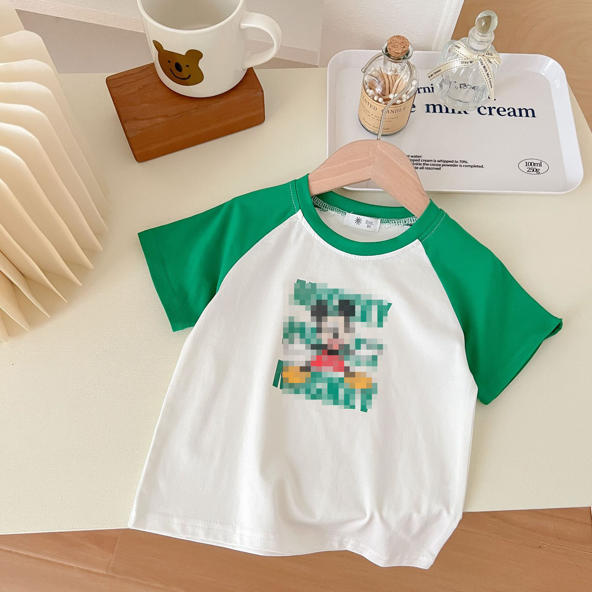 Niños y niñas verano manga corta 2023 verano nuevo slim fit versátil casual estilo occidental de los niños de verano manga corta superior