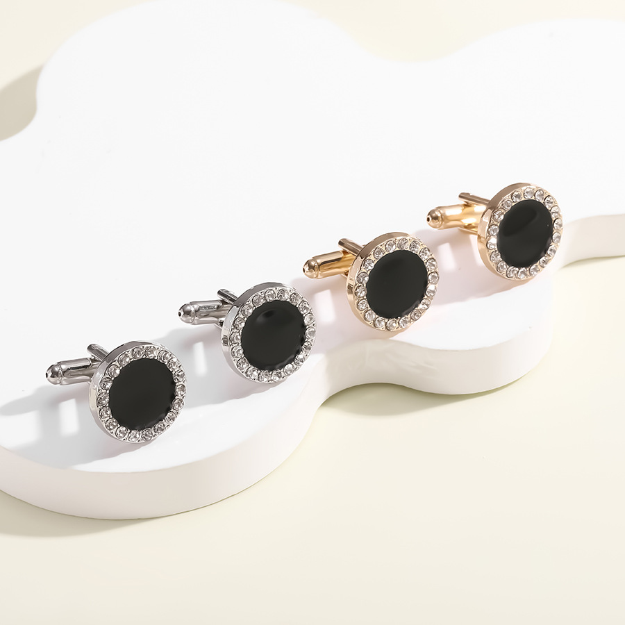 Neue heiße verkauf herrenmode Französisch legierung diamant manschettenknöpfe manschettennägel hemdknöpfe_voghion.com