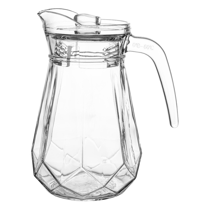 Glass Cold Water Kettle Diamond Design Household Cool White Water Cup Set Cold Water Kettle Household Set Diamond Water Cup