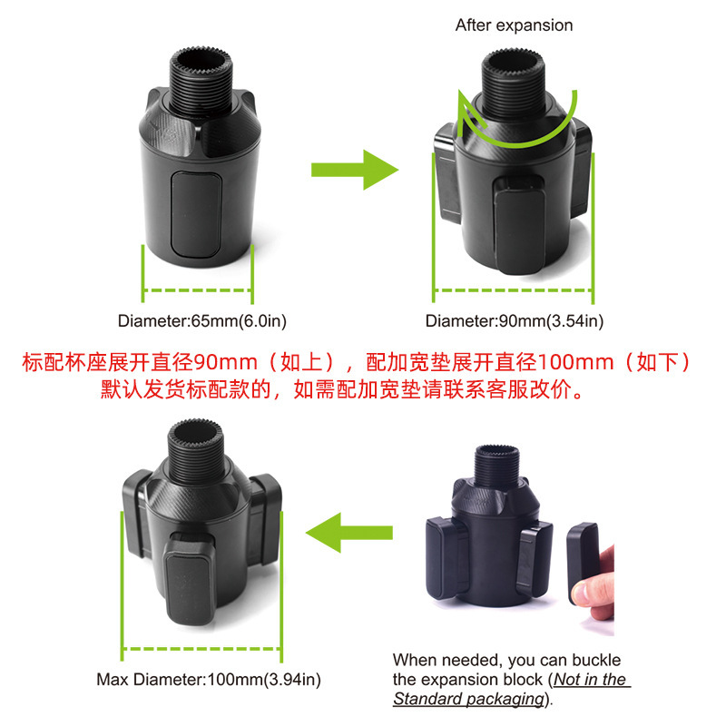 オリジナルの特許取得済みの多機能車用ウォーターカップとウォーターボトルホルダー、改造コースター、車用カップホルダー、インスタントヌードルドリンクホルダー、ユニバーサル|undefined