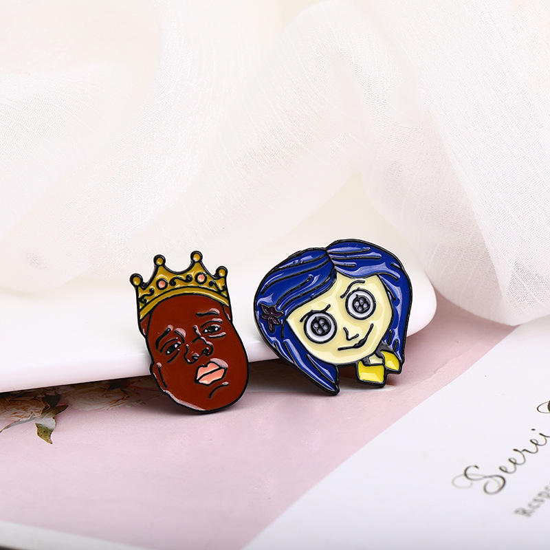 New Ghost Mother Brooch Personality Cartoon Character Brooch Badge Drop Oil Badge Clothing Accessories display picture 6