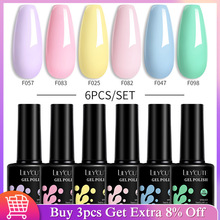 6Pcs/Set Macaron Color Gel Nail Polish Set Kit����ָ������װ