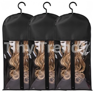 Cross-Border Wig Storage Bag Dustproof Waterproof Bag Packaging Hanging Bag Dustproof Cover Transparent Storage Bag Small Storage Bag