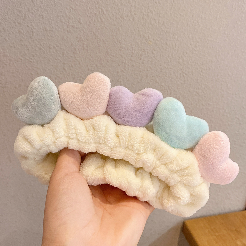 Máscara especial de banda de cabello de restricción simple de banda de cabello de lavado de la cara de mujer pinza de cabello rojo en línea 2025, nuevo toque de cabello otoño invierno