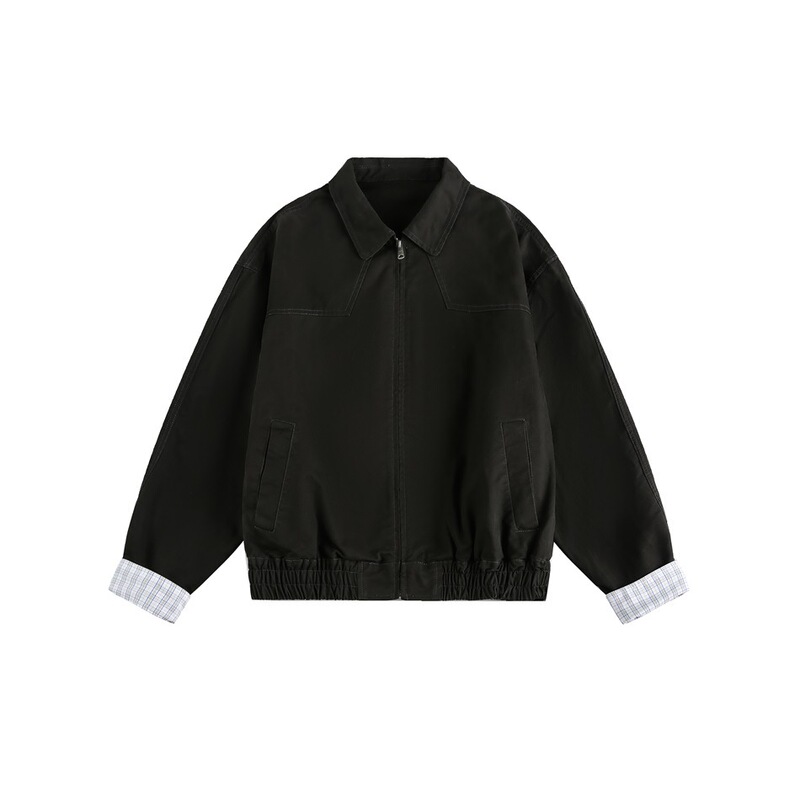 STAFFPICK美式复古Cleanfit工装夹克男女格子内衬春秋外套潮W265|undefined