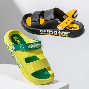2024 New Summer Boys Cartoon Korean Style Children's Beach Shoes Girls' Soft Sole Children's Fashion Boys Sandals