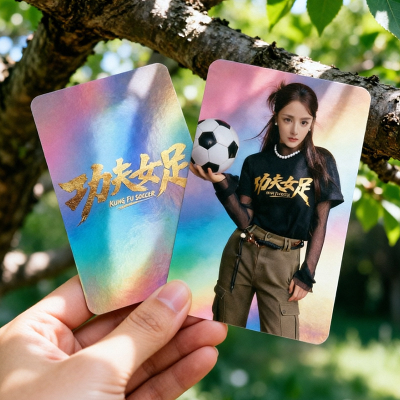 Dilireba Kung Fu Women's Team Laser Photo Card Customized Celebrity Movie Promotional Material Ticket Root Custom-Made with Your Own Image