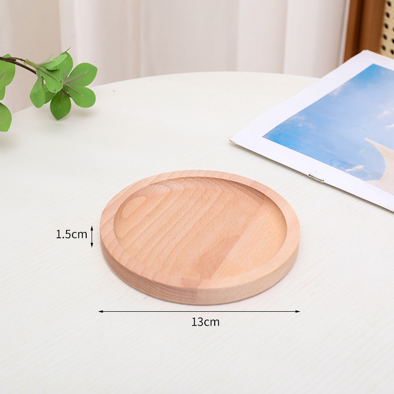 Bandeja de madera maciza estilo japonés, plato rectangular de almacenamiento, plato creativo para frutas, plato de madera de haya para desayuno, bandeja de madera para aperitivos.