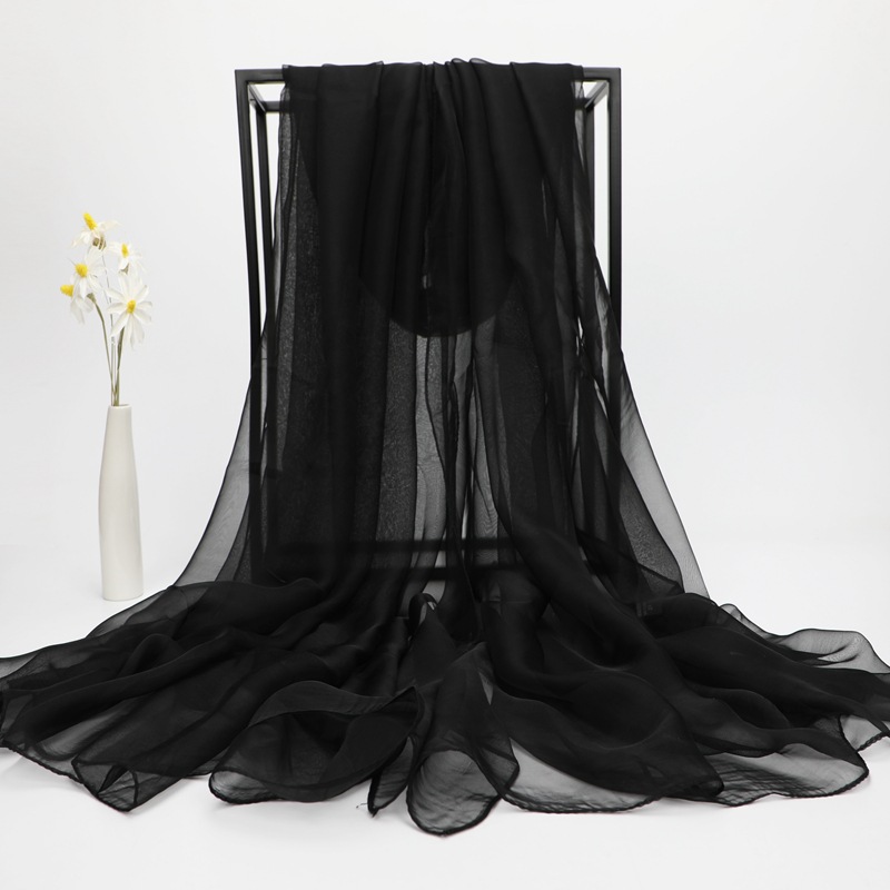Solid color silk summer thin cloak