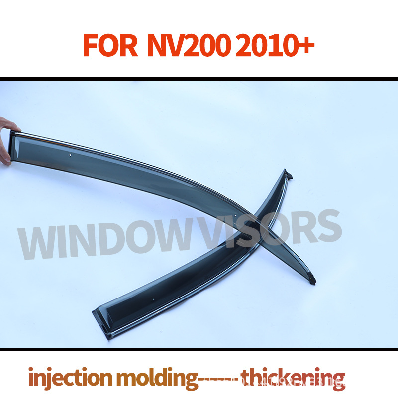 Nissan – Window Visor Rain shield - nissan-nv200-2010-pc-explosion-proof-window-visor-with-silver-trim