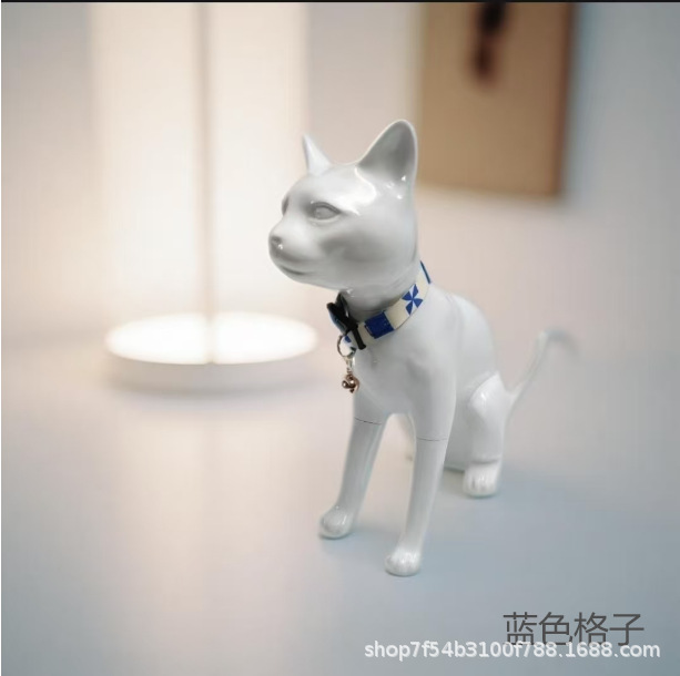 亚马逊猫咪项圈小猫小狗铃铛安全扣项圈防窒息印花项圈舒适可调节|undefined