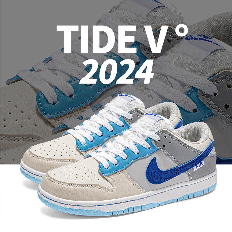Aj Sneakers Dunk Bubble Gum Men's Shoes Putian Low-Top Sea Salt Blue Couple Students Air Force One Casual Shoes Women's Shoes