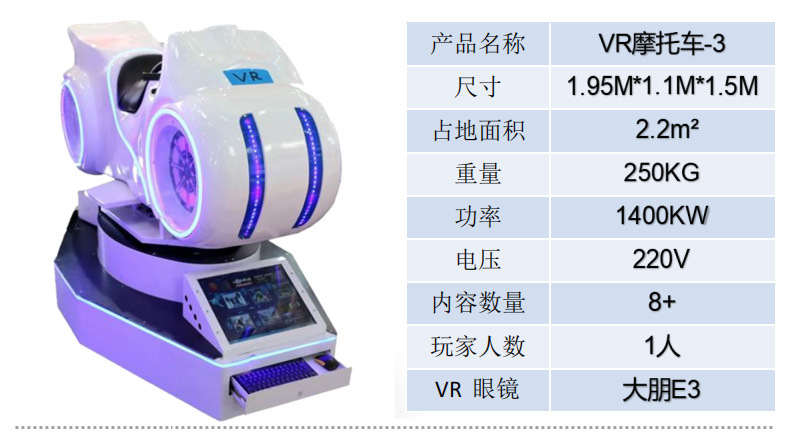 VR motorcycle-partial payment