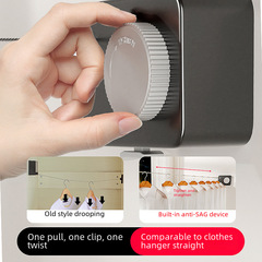 No Hole Adjustable Japanese Clothesline Elastic Folding Bathroom Balcony Invisible Toilet Dormitory Wholesale 