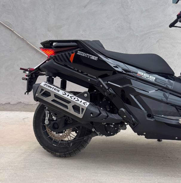 Suitable for 26 Zontes 368g Modified Motorcycle Exhaust Pipe Protective Covers, Stainless Steel Anti-Scalding Heat Shield