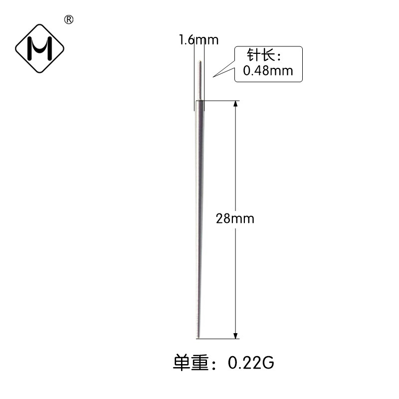 Meishier 316F ステンレス鋼穿孔ガイドロッドチタン鋼補助穿孔針外歯ガイド針雌ねじ穿孔