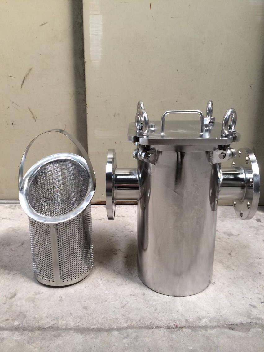 不锈钢篮式过滤器 DN100  316吊环快开篮式过滤器  管道过滤器
