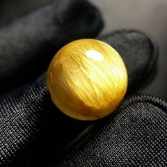 天然水晶ブラジル金発晶散珠男女金チタン晶単珠カップル金招財金発晶ブレスレットファッション