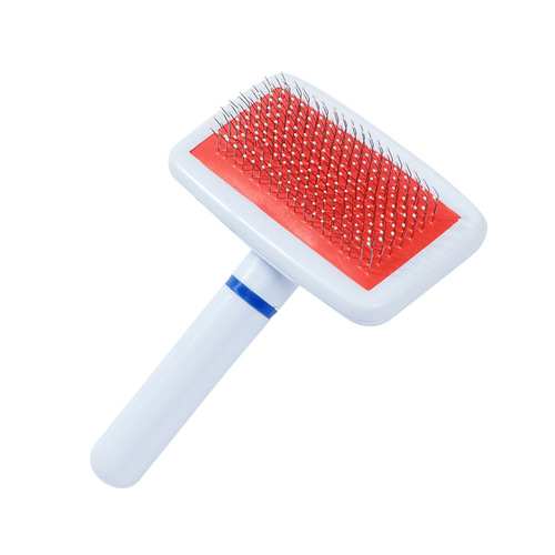 Pet comb with white plastic handle, airbag needle comb, dog comb, cat massage comb, pet supplies wholesale