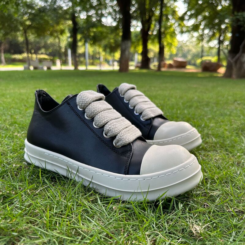 Ro Men's Low-Cut Sneakers Spring & Fall Classic Casual Versatile Genuine Leather Thick-Soled Breathable Couple Sneakers Wholesale