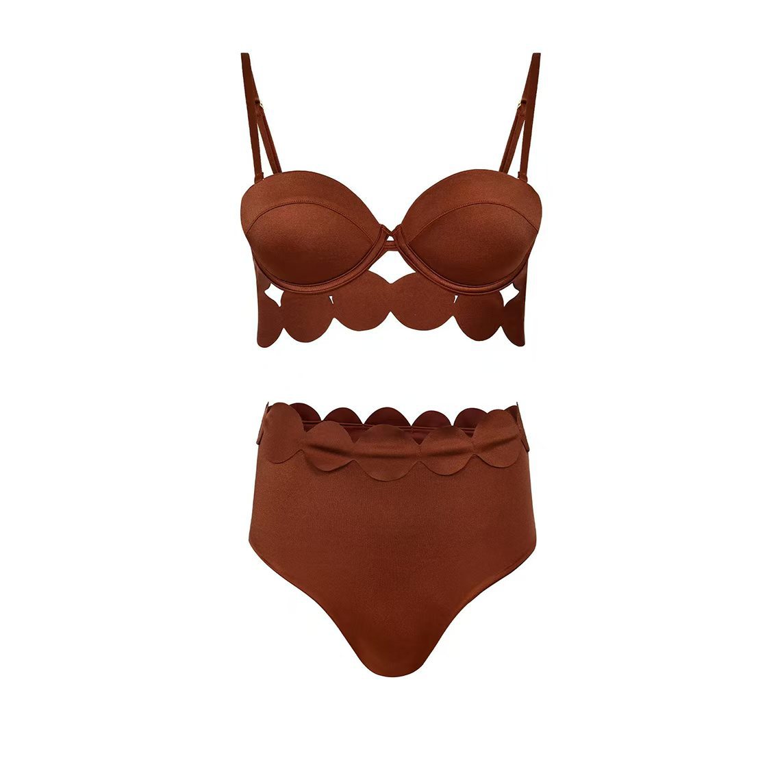 Modischer, sexy Damen-Badeanzug, lasergeschnitten, zweiteilig_voghion.com