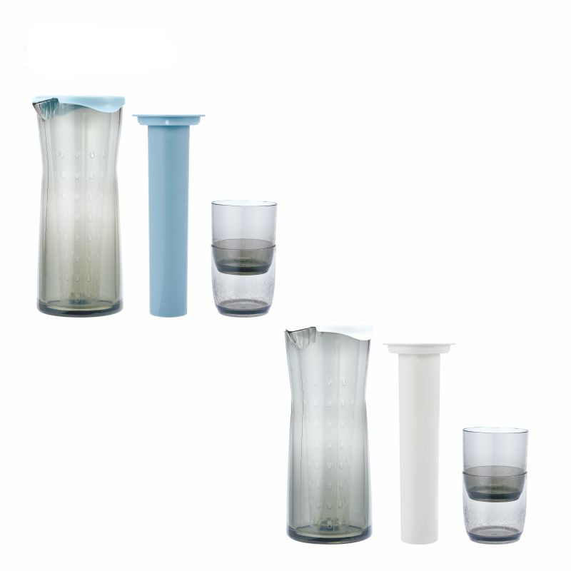 Suministro directo de fábrica verano picnic hogar congelado rápido botella de agua fría con taza pequeña jugo de flor de plástico traje de tetera