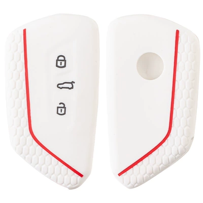Applicable to Volkswagen Skoda Car key bag - white-red-line
