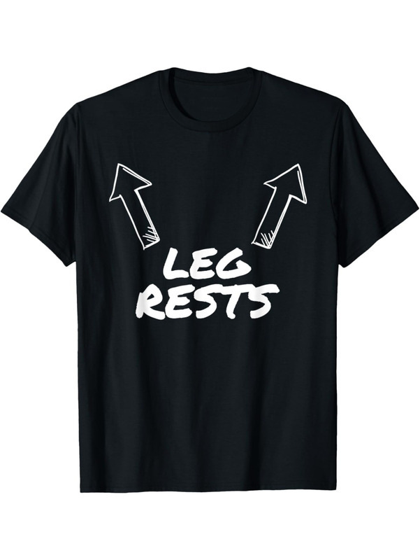 2025 Cross-Border European Size Men's Casual Boat Neck T-Shirt with Leg Rest and Humorous Print - Pure Cotton T-Shirt