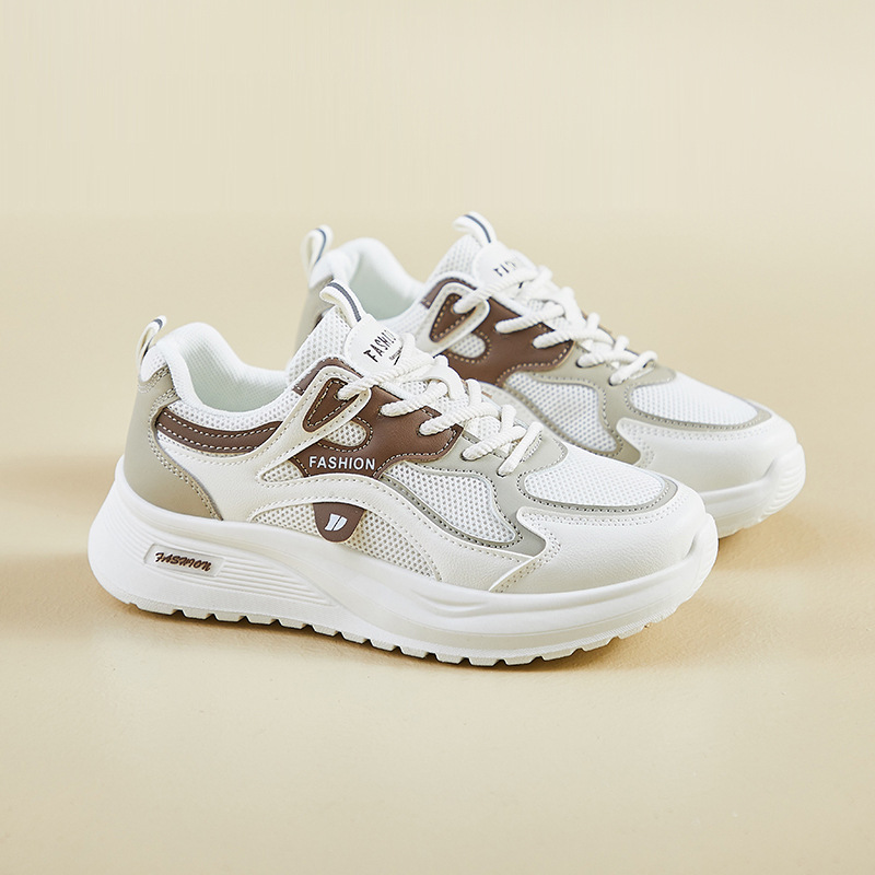Zapatillas Estilo Dad Shoes con Plataforma para Mujer en PU con Aumento de Altura para Uso Diario