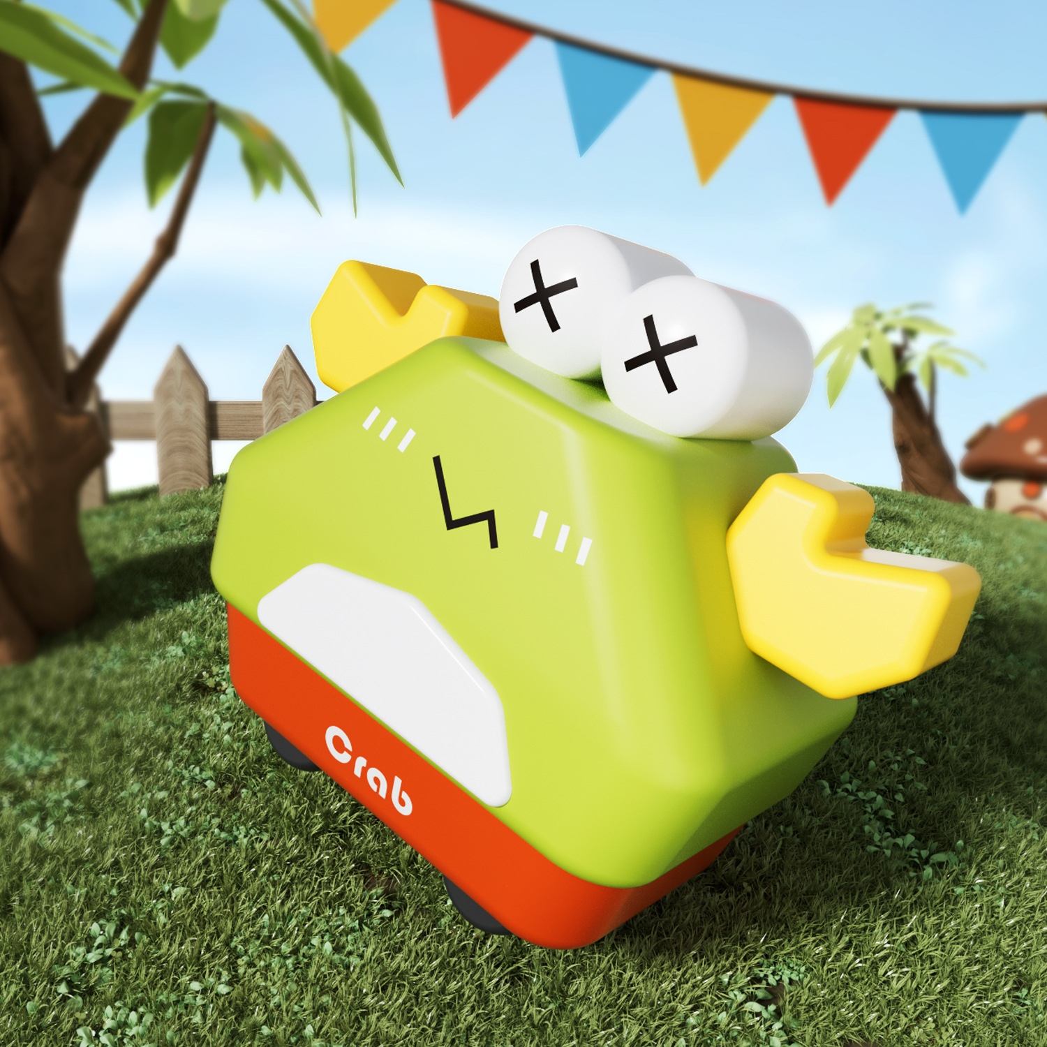 기하학적 게(녹색)