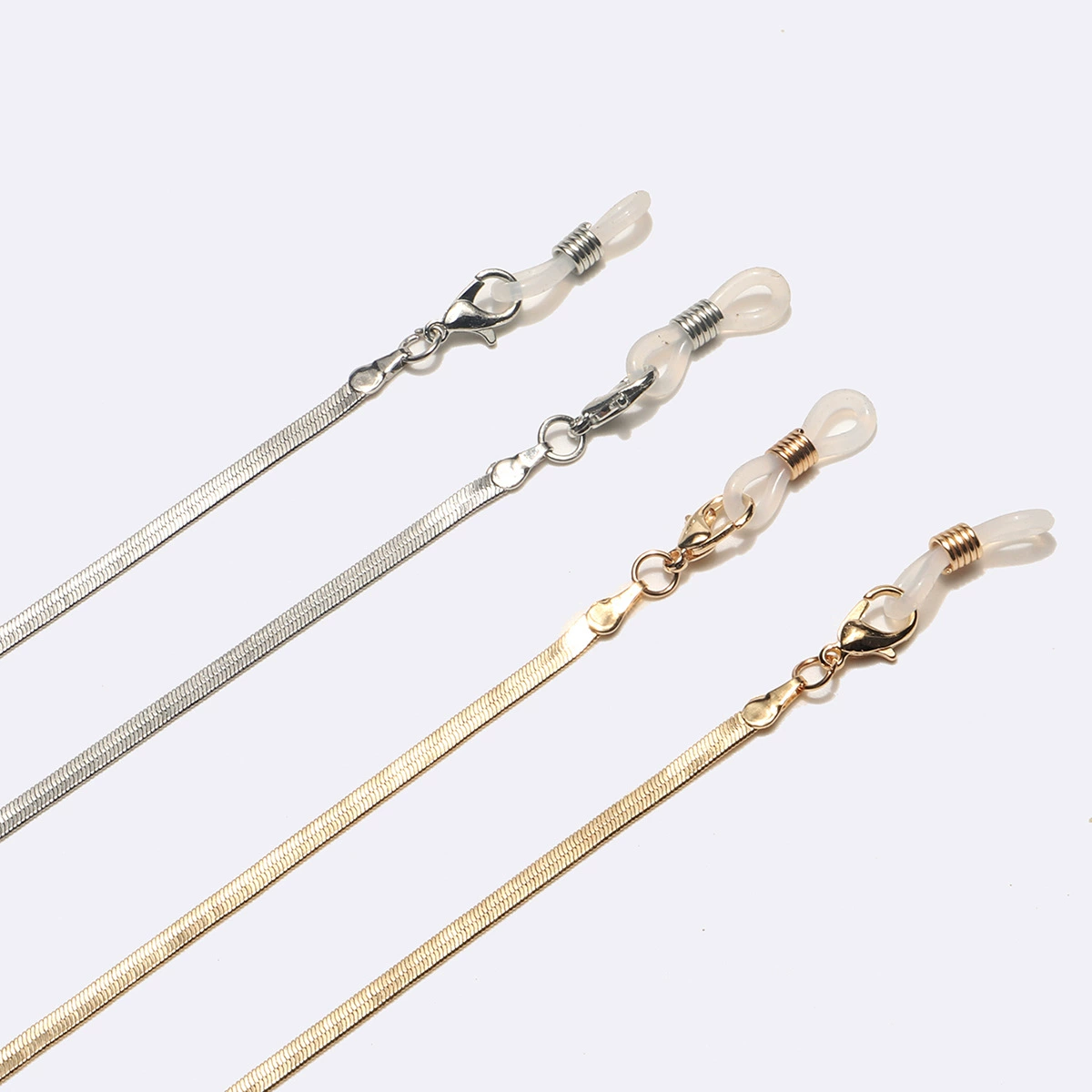 AliExpress Ebay маска цепочка Мода простой цвет сохранение Золотые очки цепочка плоская змея цепочка