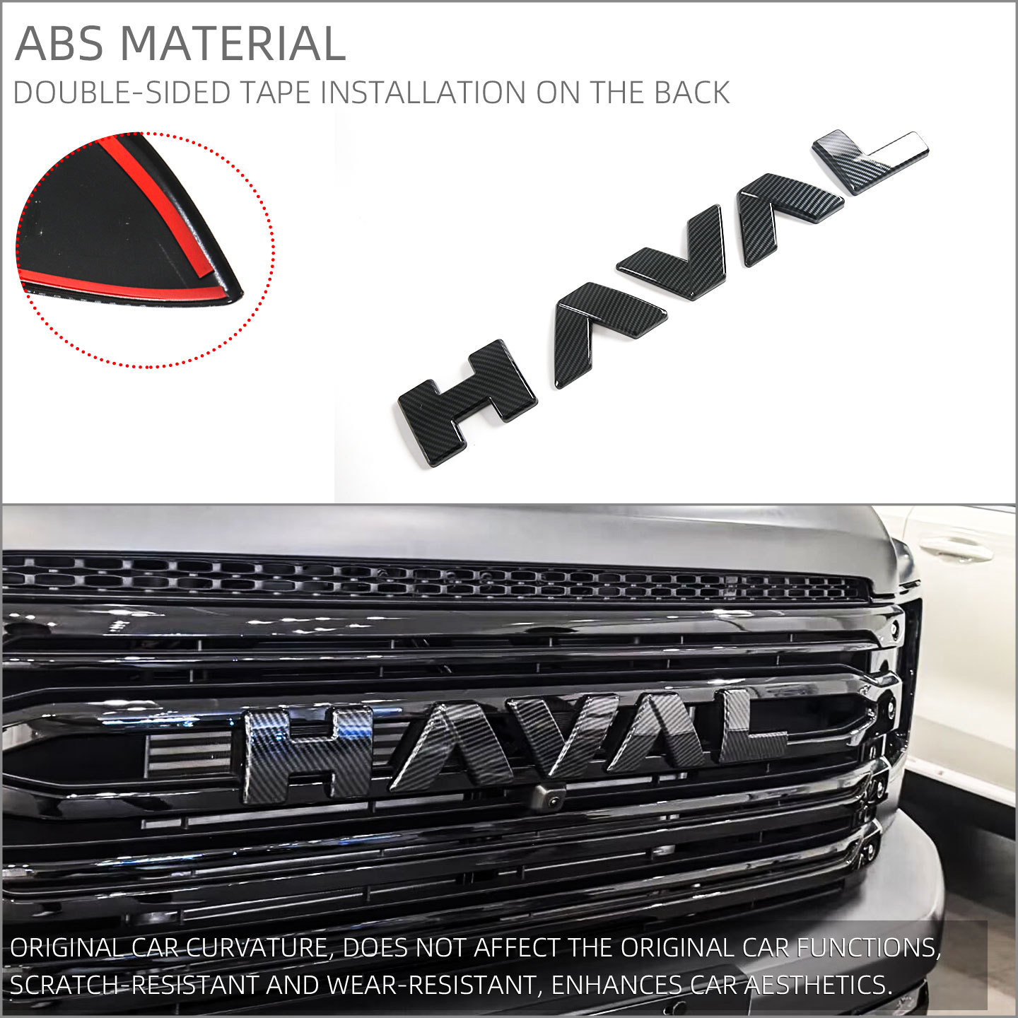 Suitable for 2024-2026 HAVAL H9 models: front grille emblem, exterior trim, and modification accessories