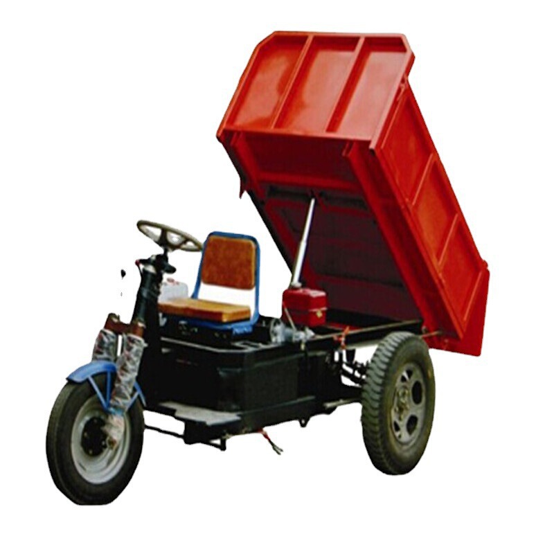 2T diesel small tricycle 18 horsepower industrial and mining transport vehicle hydraulic rear top dump three-wheeled pull truck