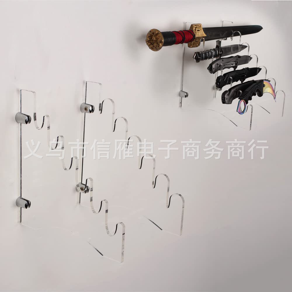 透明亚克力可拆卸刀具展示架袖珍刀水果刀工具刀壁挂收纳架