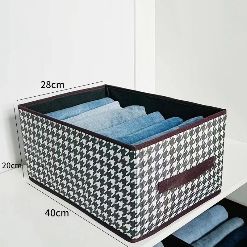 Houndstooth folding box pp board [40*20*17]