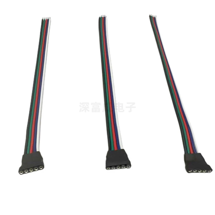 Световая LED-панель соединительный провод 5P выводной одинарной головки провод 5P ряда игольчатая линия RGBW лента лампы соединительная провод теплоотводящая трубопровод